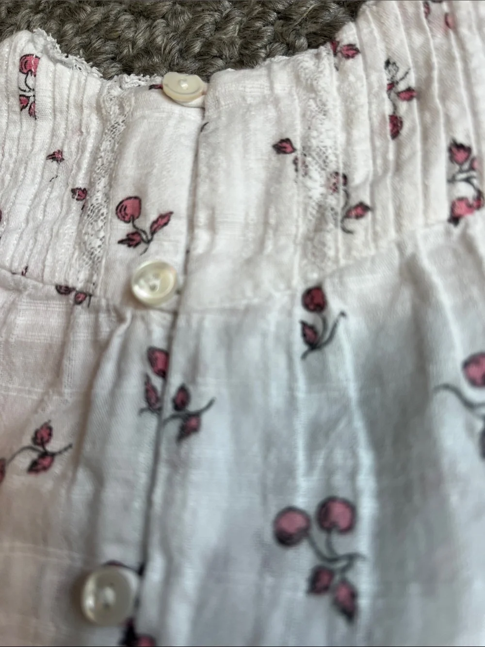 Bonpoint Baby Girls' White Cherry Print Cotton Romper